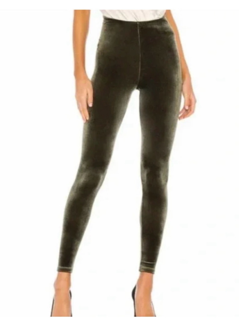COMMANDO velvety green shapewear legging